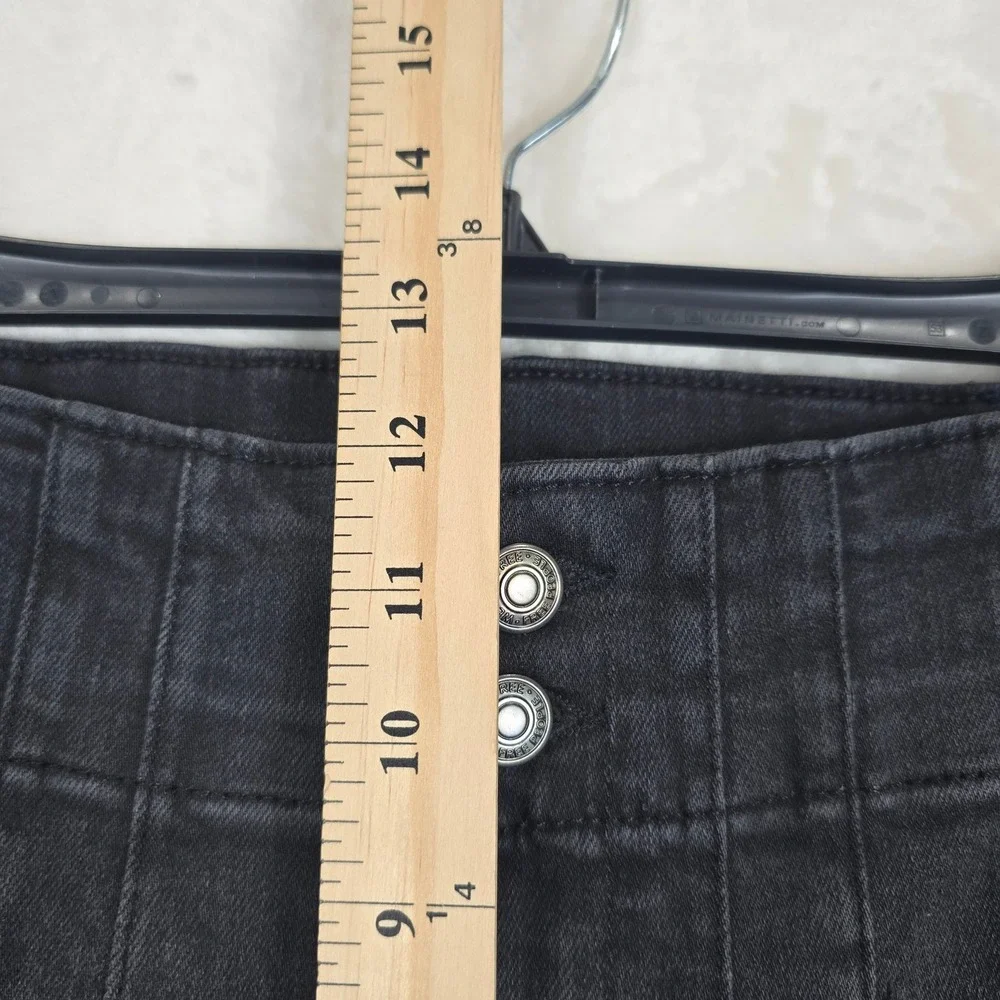 We The Free People Jayde Flare Jeans Washed Black 27 High Rise